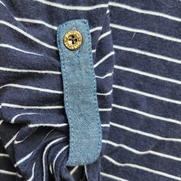 JONES NEW YORK SIGNATURE mid sleeve blue stripped shirt Size S - Picture 7 of 9